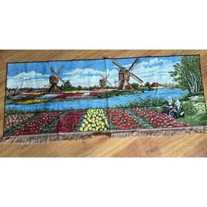 Holland Windmill/Dutch Girls/Tulip Field Scene
Tapestry